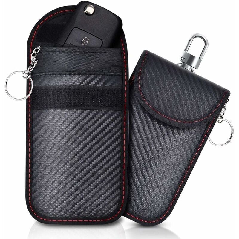 Cyslmuk - 2 Pack Mini Portable Anti-RFID Car Key Case, rfid Blocking Box for Keyless Car Key, Anti-Theft Car Remote Control (138cm)