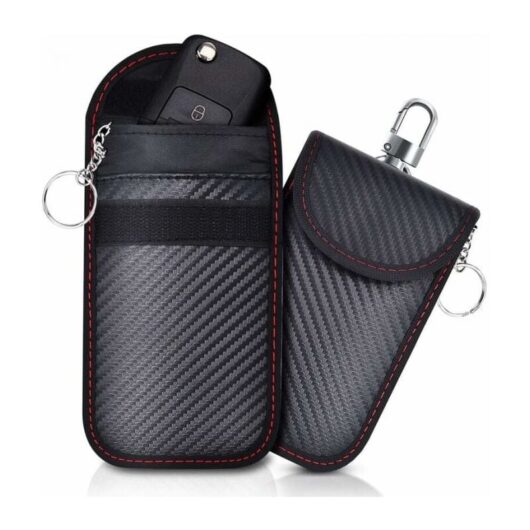 Cyslmuk - Pack of 2 Mini Portable Anti rfid Car Key Case, Anti rfid Car Key Pouch, rfid Blocking Case for Keyless Car Key, Anti-Theft Protection