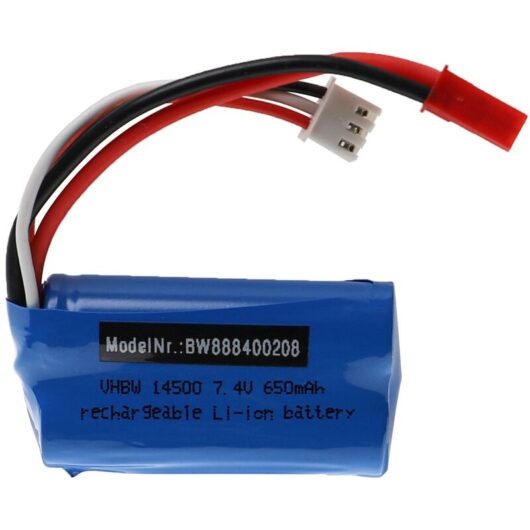 vhbw Battery compatible with Shuang Ma 7014E Model Making Device (650mAh, 7.4 V, Li-ion, 53 x 28.5 x 15 mm)