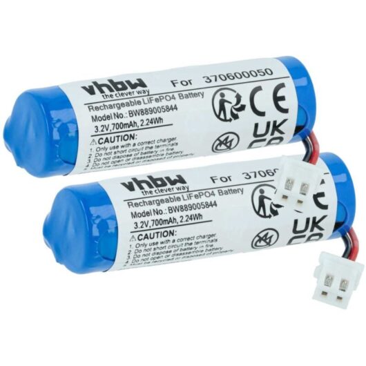 Vhbw - 2x Battery compatible with Carrera 370600057, 370402007, 370402006 Racing Cars (700mAh, 3.2 v, LiFePO4, 50 x 16 x 14 mm, jst zh)