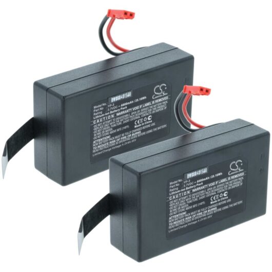 vhbw 2x Battery Replacement for Yuneec YP-3 for Model Making Device (6800mAh, 3.7 V, Li-Ion)