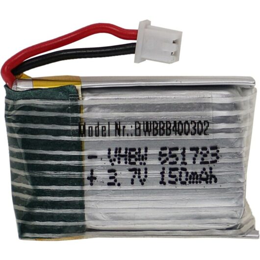 vhbw 1x Battery compatible with PH 1.25 2P Plug for Model Making Device e.g. Racing Car, Helicopter (150mAh, 3.7 V, Li-polymer, 25 x 16 x 8 mm)