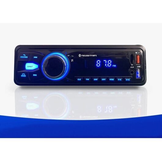 Bluetooth Hands-Free Car Radio 5.0, FM Radio, 1 DIN Car Radio for 12V Cars, Supports 2 USB/AUX/SD/TF/MP3, Supports iOS/Android