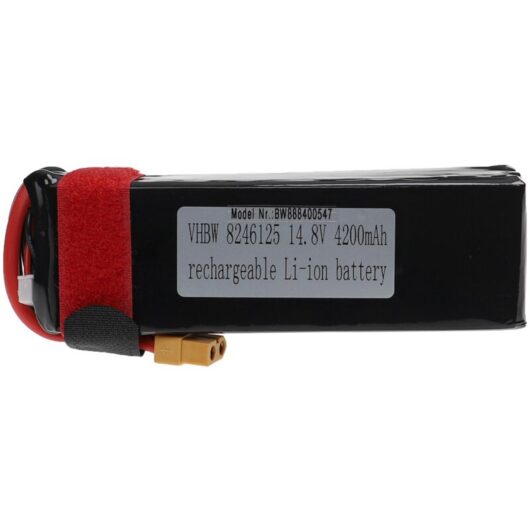 Battery compatible with XT60 Plug for Model Making Device e.g. Racing Car, Helicopter, Plane (4200mAh, 14.8 v, Li-polymer, 134 x 44.5 x 35 mm) - Vhbw