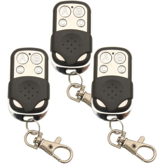 Odipie - 3pcs 433.92 MHz Universal Copy Radio Remote Control Keychain rf Transmitter for Clone Garage Door Opener 433 MHz Duplicator